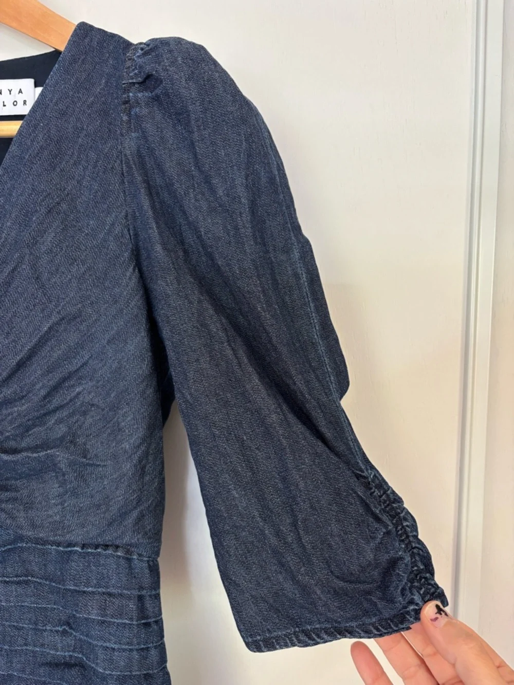 Tanya Taylor Pansy Denim Dress Size 2 French Rodeo Festival Graduation Prom - Picture 6 of 16